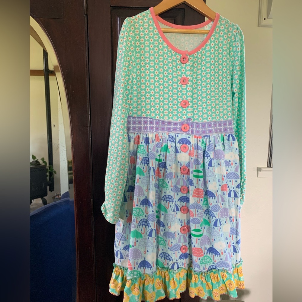 Matilda Jane Umbrella Print Long Sleeve Spring Dress